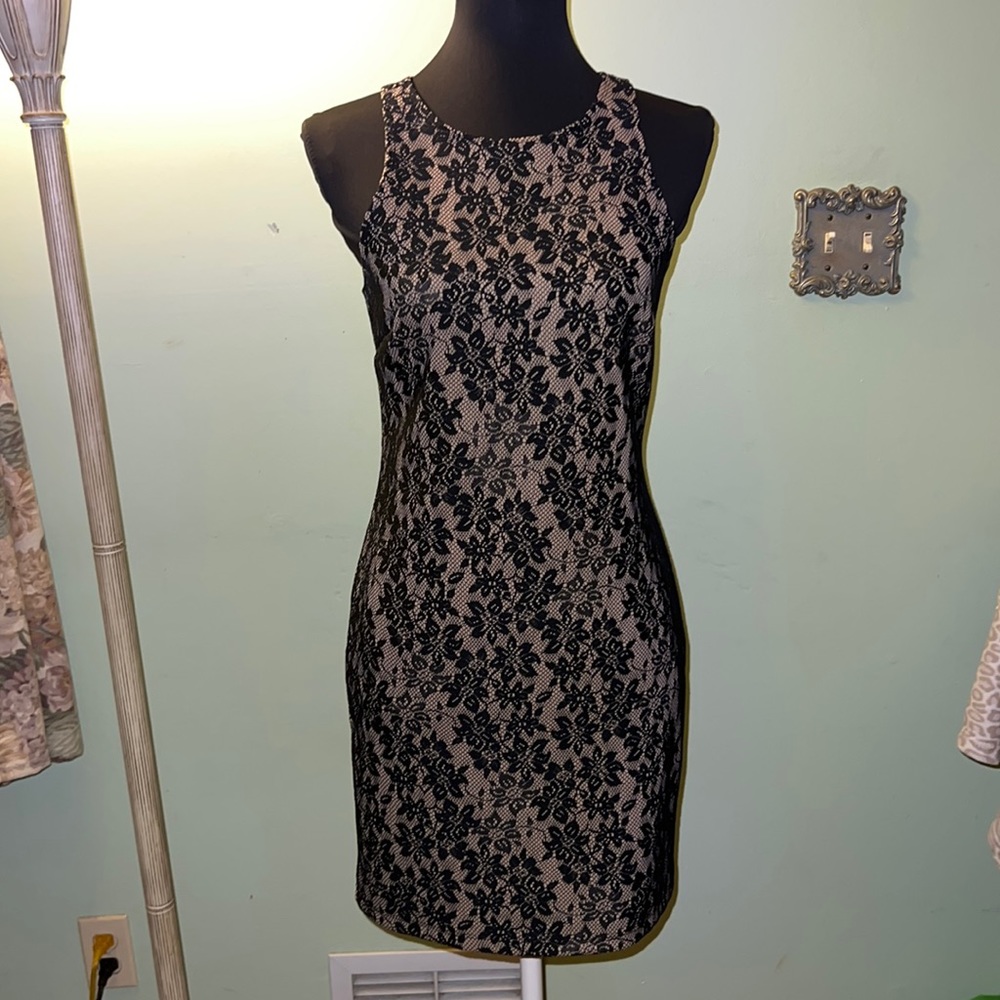 Lace embroidered dress